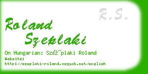 roland szeplaki business card